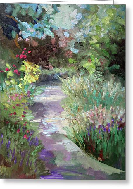 Lavender Pathway - Greeting Card