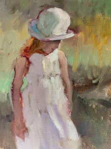 Lilly in the sun 8 x 10 oil on canvas
