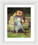 Fixing her hat - Framed Print