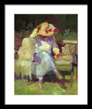 Fixing her hat - Framed Print