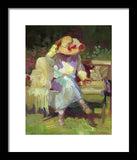 Fixing her hat - Framed Print