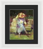 Fixing her hat - Framed Print