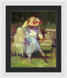 Fixing her hat - Framed Print