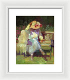 Fixing her hat - Framed Print