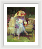 Fixing her hat - Framed Print