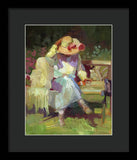 Fixing her hat - Framed Print