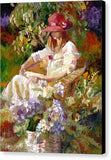 Girl in the red hat  - Canvas Print