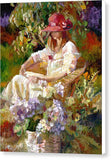 Girl in the red hat  - Canvas Print