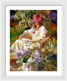 Girl in the red hat  - Framed Print