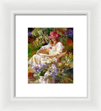 Girl in the red hat  - Framed Print