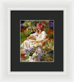 Girl in the red hat  - Framed Print