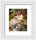 Girl in the red hat  - Framed Print