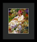 Girl in the red hat  - Framed Print