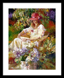 Girl in the red hat  - Framed Print