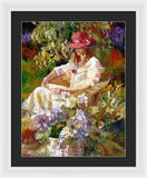 Girl in the red hat  - Framed Print