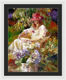 Girl in the red hat  - Framed Print