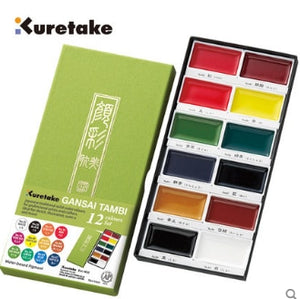 Japanese Kuretake Solid Watercolor Paint Set Gorgeous colors