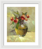 Roses in Vase - Framed Print