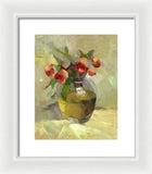 Roses in Vase - Framed Print