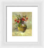 Roses in Vase - Framed Print