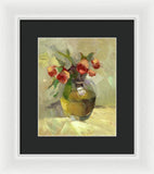 Roses in Vase - Framed Print