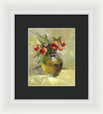 Roses in Vase - Framed Print