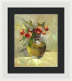 Roses in Vase - Framed Print