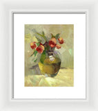 Roses in Vase - Framed Print