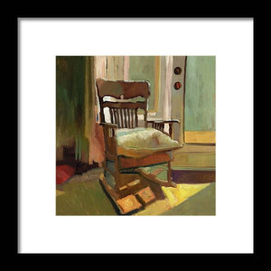 The oak Rocking Chair - Framed Print