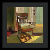 The oak Rocking Chair - Framed Print