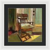 The oak Rocking Chair - Framed Print