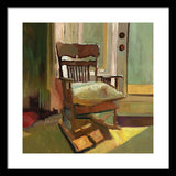 The oak Rocking Chair - Framed Print