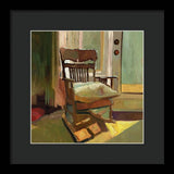 The oak Rocking Chair - Framed Print