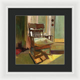 The oak Rocking Chair - Framed Print