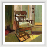 The oak Rocking Chair - Framed Print