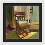 The oak Rocking Chair - Framed Print