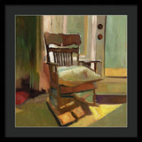 The oak Rocking Chair - Framed Print