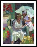 Veranda reading - Framed Print