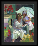 Veranda reading - Framed Print