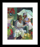 Veranda reading - Framed Print