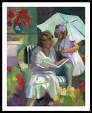 Veranda reading - Framed Print