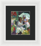 Veranda reading - Framed Print