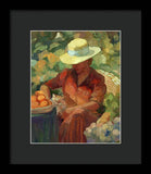 Woman in Orange - Framed Print