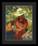 Woman in Orange - Framed Print