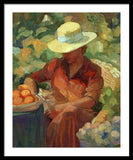 Woman in Orange - Framed Print