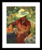 Woman in Orange - Framed Print