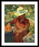 Woman in Orange - Framed Print