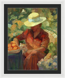 Woman in Orange - Framed Print