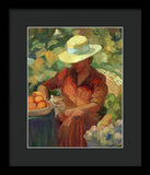 Woman in Orange - Framed Print