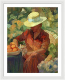 Woman in Orange - Framed Print